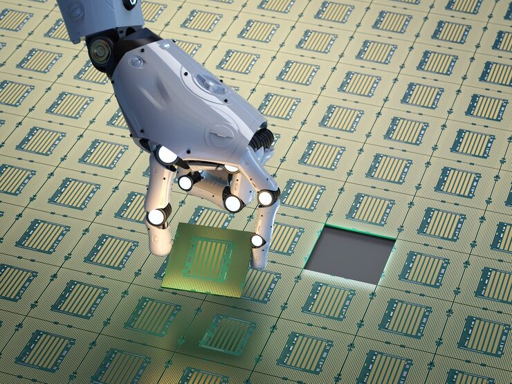 3d-rendering-robotic-arm-with-chipset-semiconductor-manufacturing
